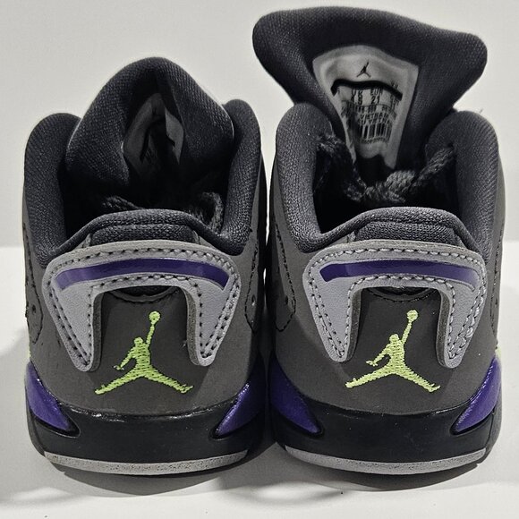 Nike Air Jordan 7 Retro Toddler 5C Grey Purple Lime 2015 - Picture 2 of 7